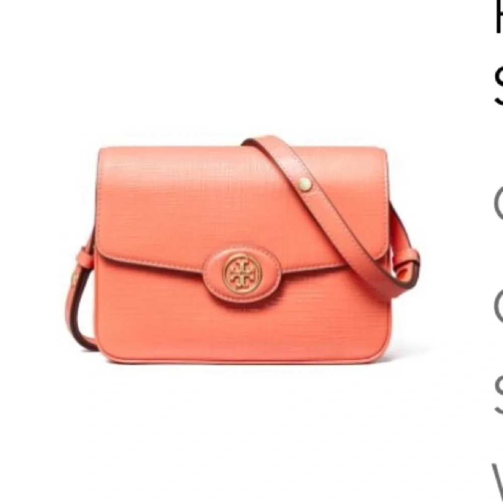 New Tory Burch Robinson Crosshatched Convertible Shoulder Bag